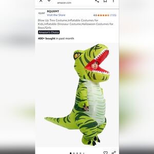 Inflatable Dinosaur Costume for Kids 4T 5T